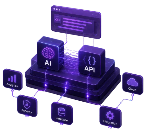 WebReinvent builds resilient, high-throughput API architectures embedding AI intelligence directly into core business systems.