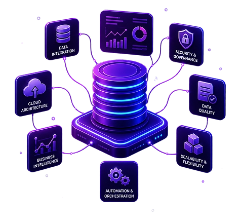 Aligning enterprise data assets with business outcomes through scalable, future-proof architectural blueprints.