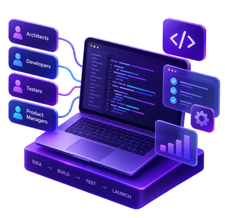 WebReinvent dedicated development team collaborating on software project